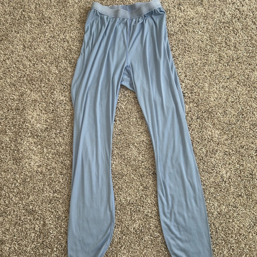 Patagonia Women’s Capilene Base Layer Pants Large Blue Thermal Made In USA